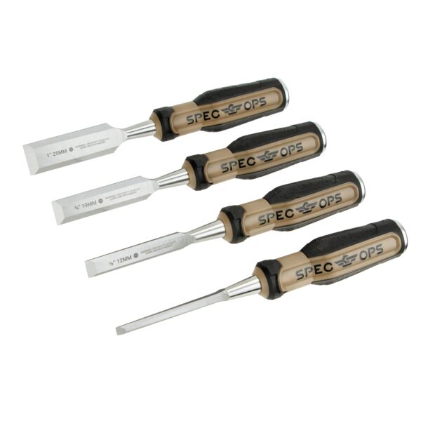 Photo of: Spec Ops Bevel-Edge Wood Chisel Set 4-Piece SPEC-C1-4PK