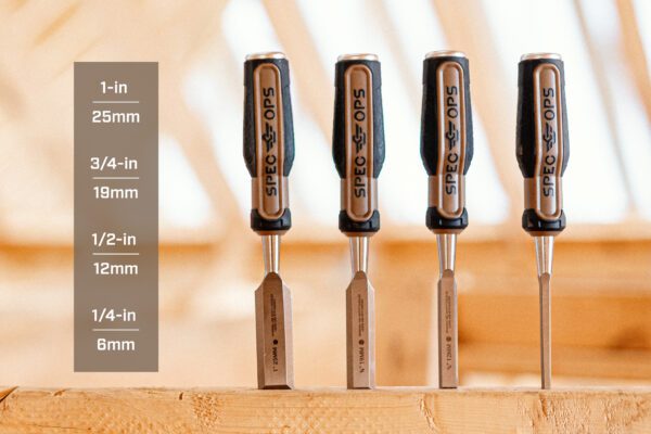 Spec Ops Bevel-Edge Wood Chisel Set 4-Piece - Image 4