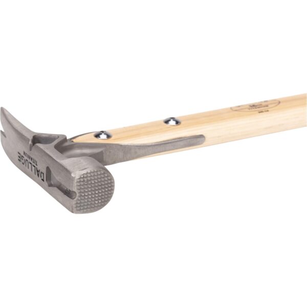 Dalluge 07180 DDT16 16 Ounce Titanium Hammer Wood Handle Serrated Face