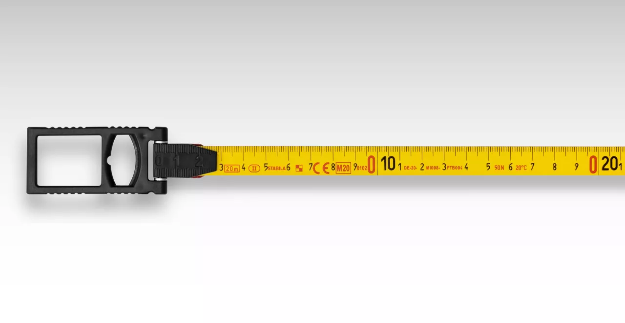 Stabila 30940 Closed Case Tape LBM 2000 Steel Blade Metric Scale 66 ft