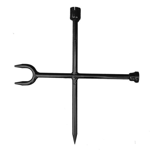 A Cross Wrench in Metal on Transparent Background