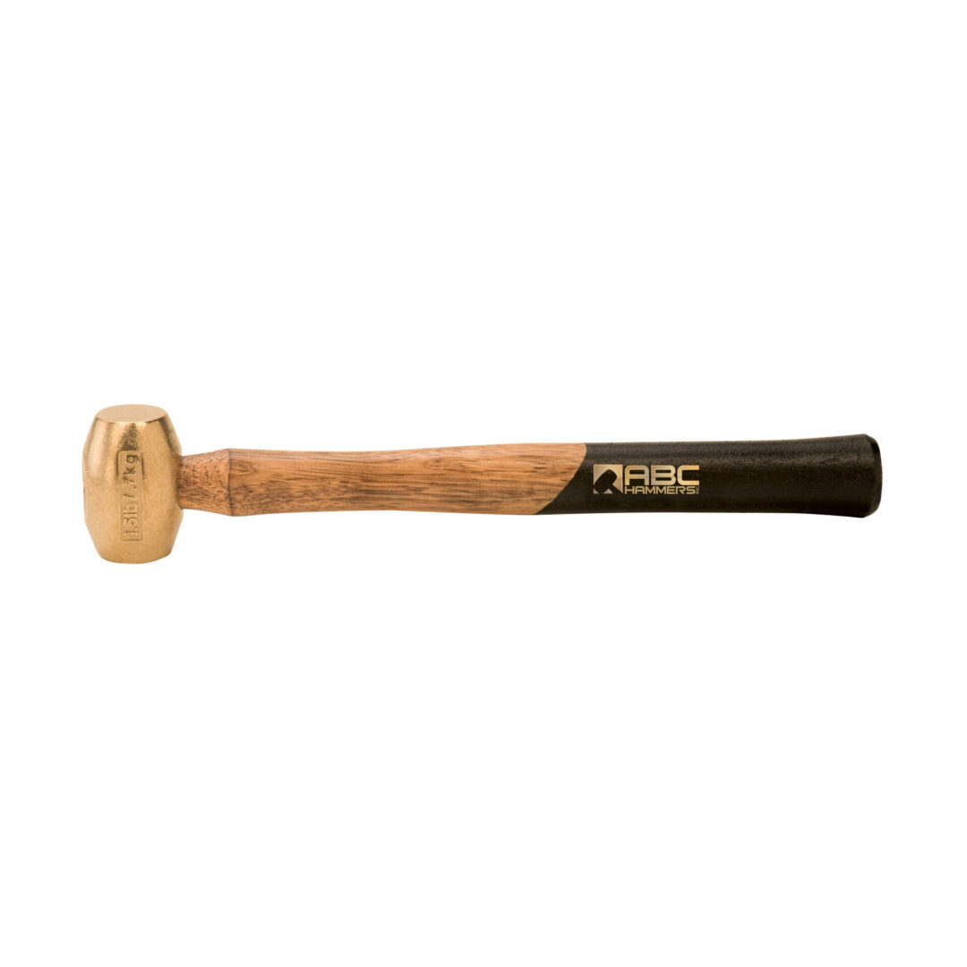 1.5 lb. Brass Hammer with 12.5" Wood Handle H To O Supply