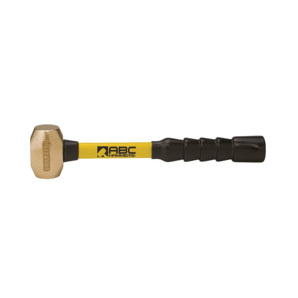 2 lb Brass Head Hammer With Twelve Inch Fiberglass Handle