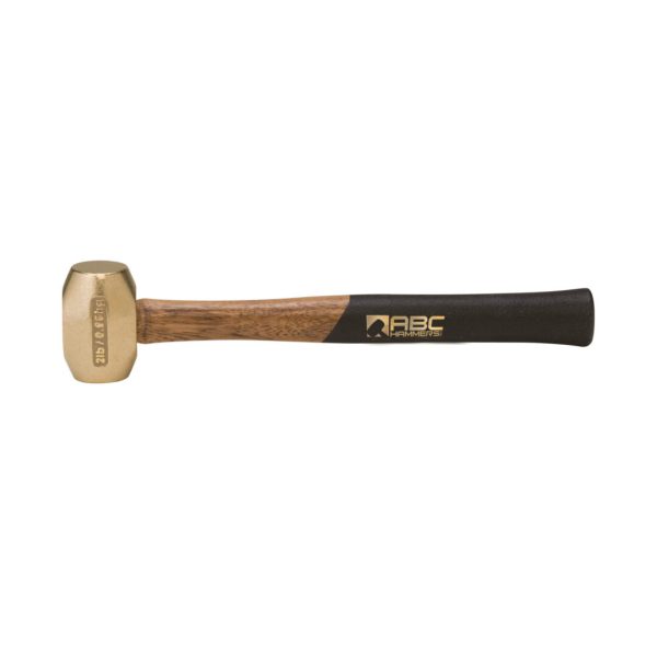 2 lb. Brass Hammer with 12.5" Wood Handle