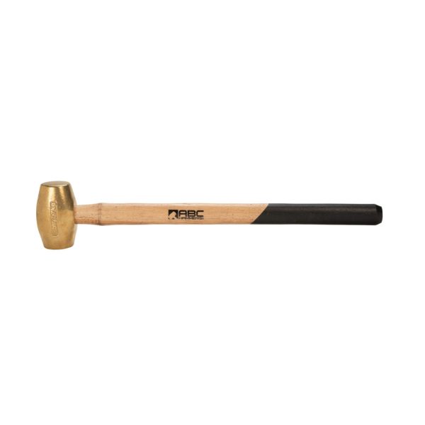 A Brass Head Hammer With long Wood Handle