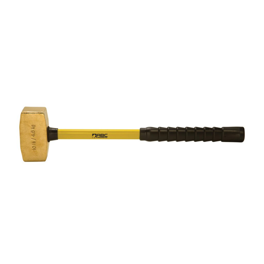 10 lb. Brass Hammer with 24" Fiberglass Handle H To O Supply