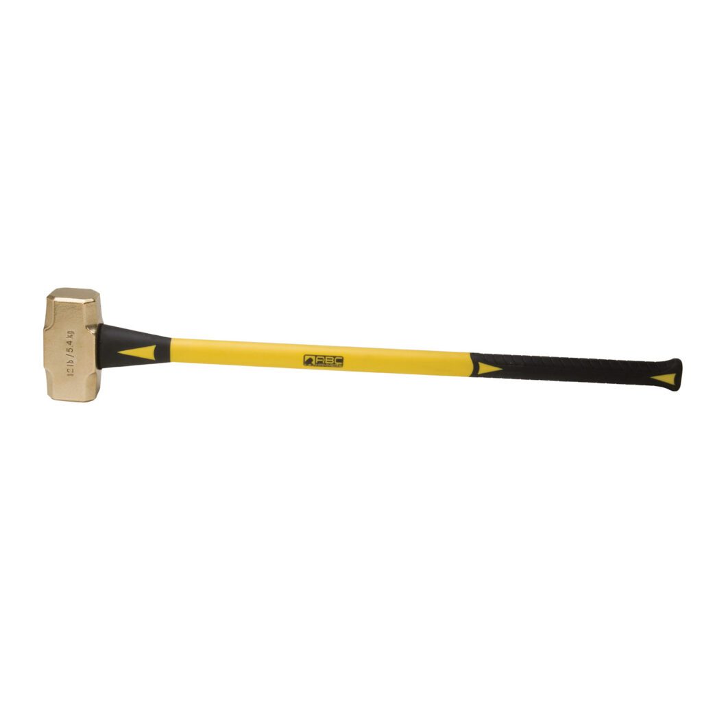 12 lb. Brass Hammer with 33" Fiberglass Handle H To O Supply