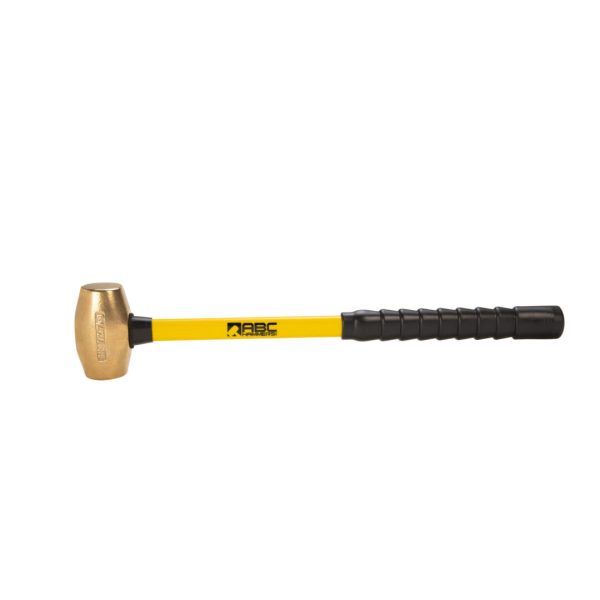 A Brass Head Hammer With Fiber Glass Handle