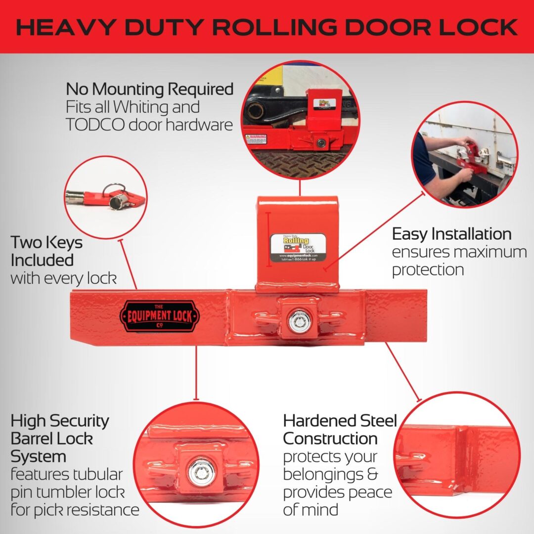 Heavy Duty Rolling Door Lock - H To O Supply