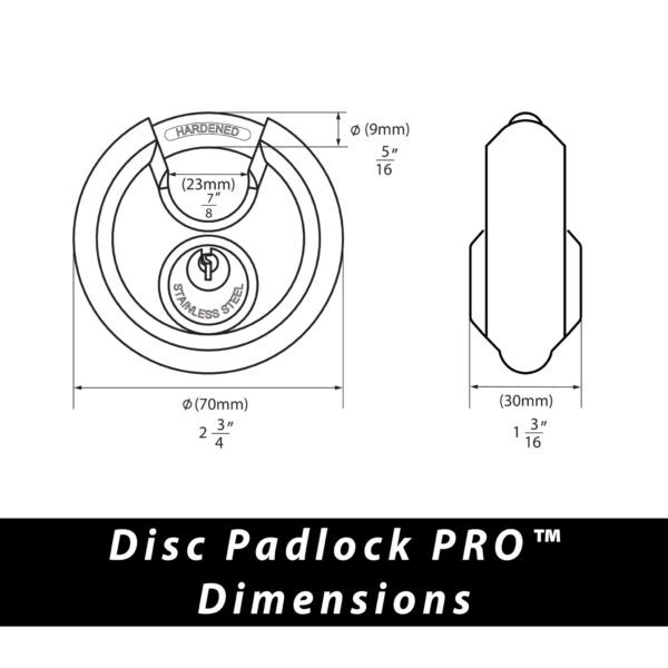 Photo of: PACLOCK 1000PRO-70 Disc Padlock Pro