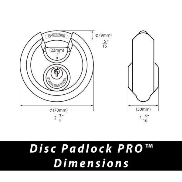 Photo of: PACLOCK 1000PRO-70 Disc Padlock Pro
