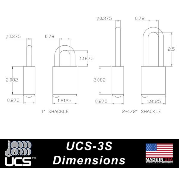 Photo of: PACLOCK UCS-3S Heavy-Duty Stainless Steel Padlock