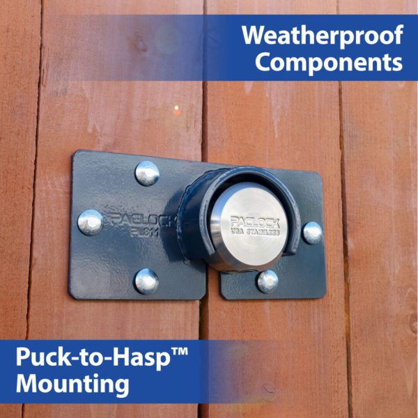 PACLOCK UCS-7S Stainless Steel Flat Back Hockey-Puck-Style Lock - Image 3