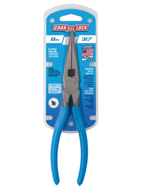 Channellock 317 8-inch Long Nose Pliers with Side Cutter - Image 2