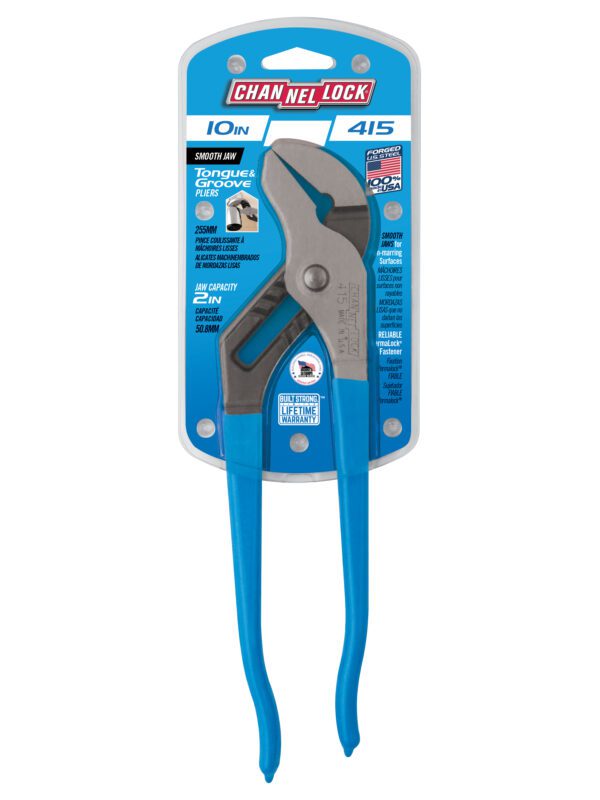 Photo of: Channellock 415 10-INCH SMOOTH JAW TONGUE & GROOVE PLIERS packaging