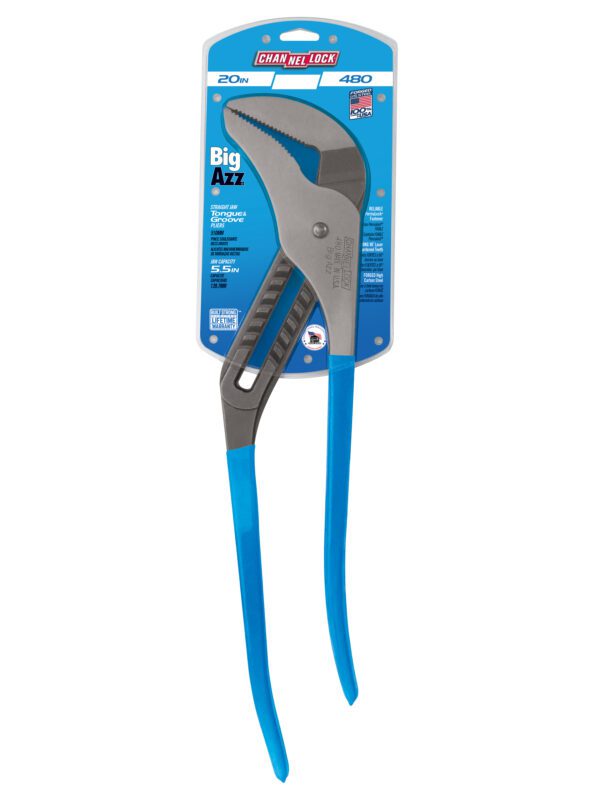 Photo of Channellock 480 20-INCH BIGAZZ® STRAIGHT JAW TONGUE & GROOVE PLIERS packaging