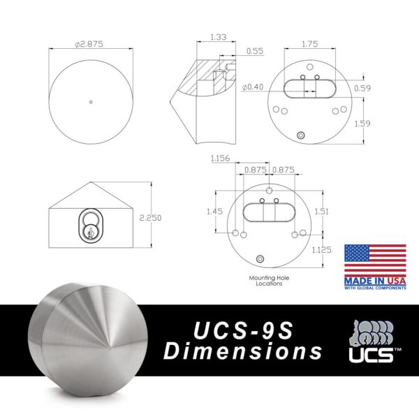 Photo of: PACLOCK UCS-9S Cone Shaped Hockey Puck Style Lock