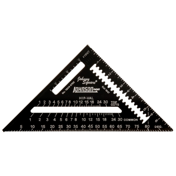 Photo of: Johnson 7" Johnny Square® Professional Easy-Read™ Aluminum Rafter Square