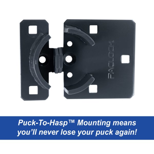 Photo of: PACLOCK UCS-9A/775 Hidden-Shackle Aluminum Cone-Shaped Hockey-Puck and Hasp Combo Kit