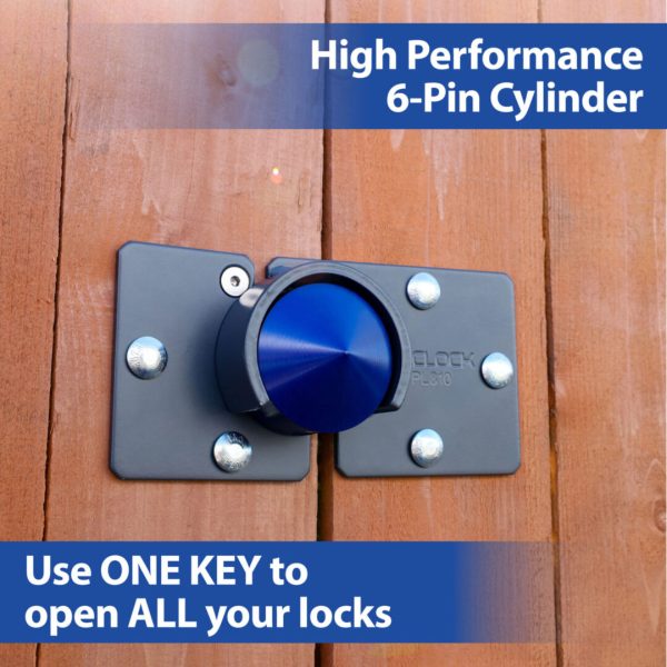 Photo of: PACLOCK UCS-9A/775 Hidden-Shackle Aluminum Cone-Shaped Hockey-Puck and Hasp Combo Kit