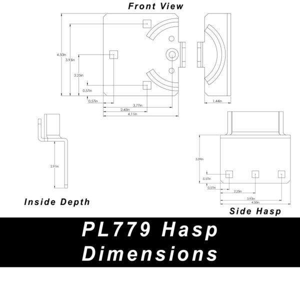 Paclock PL779 Double-Coated Steel Corner-Style Hasp - Image 3