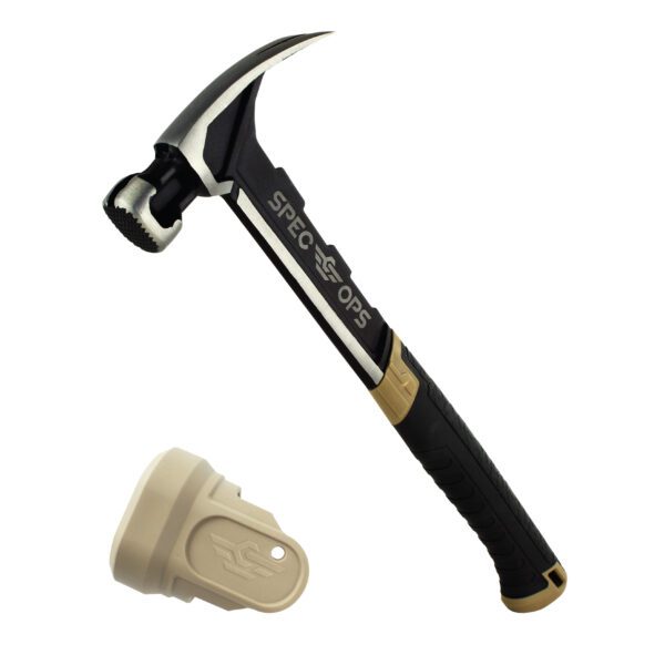 Photo of: Spec Ops 22-oz Milled Face Framing Hammer With Soft Mallet Cap Steel Handle SPEC-M22CF-S