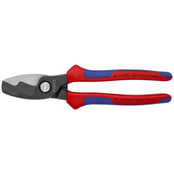 Photo of: KNIPEX 95 12 200 8" Cable Shears-Twin Cutting Edges