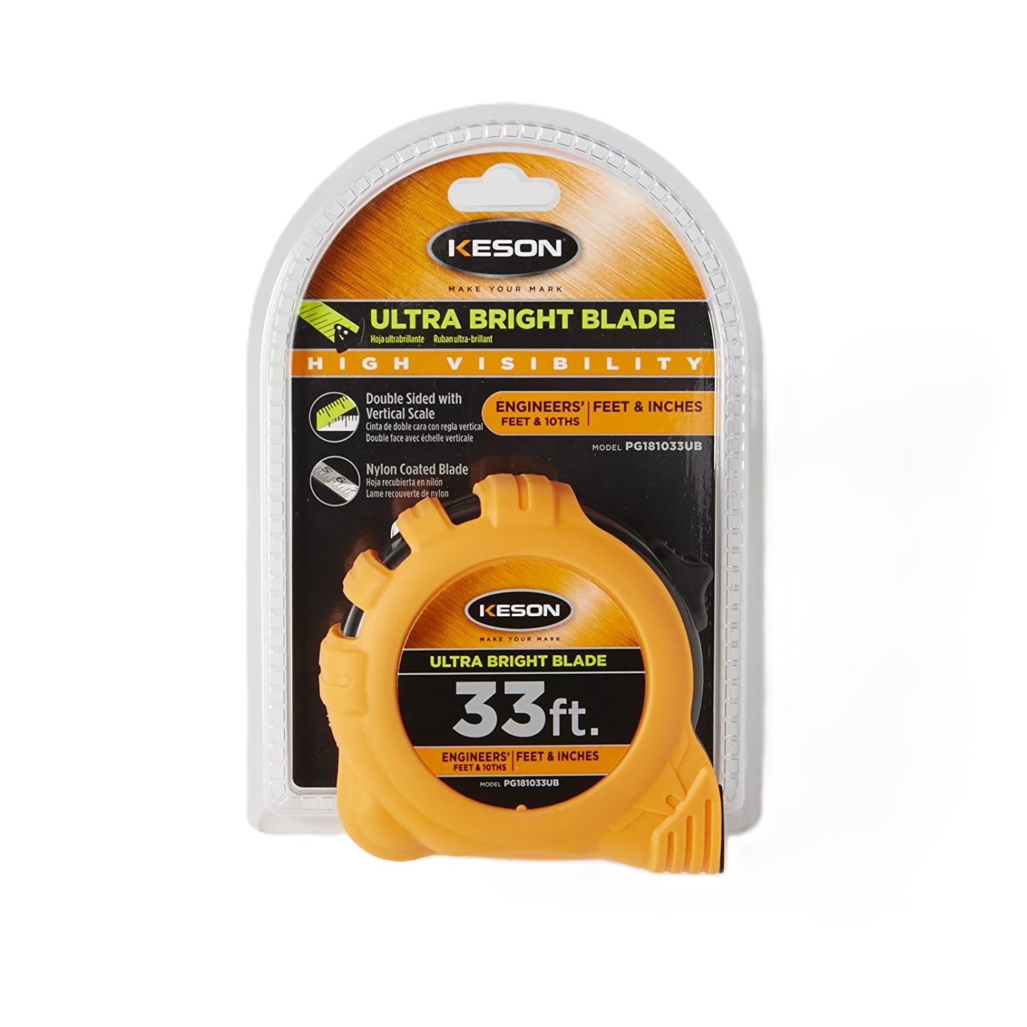 Photo of: Keson 33' Ultra Bright Blade Tape Measure PG181033
