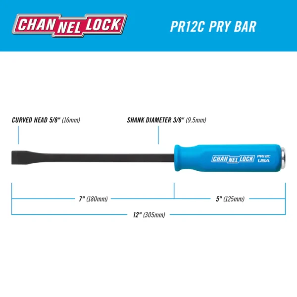 Channellock PR12C 5/8 x 7-Inch Pry Bar - Image 4