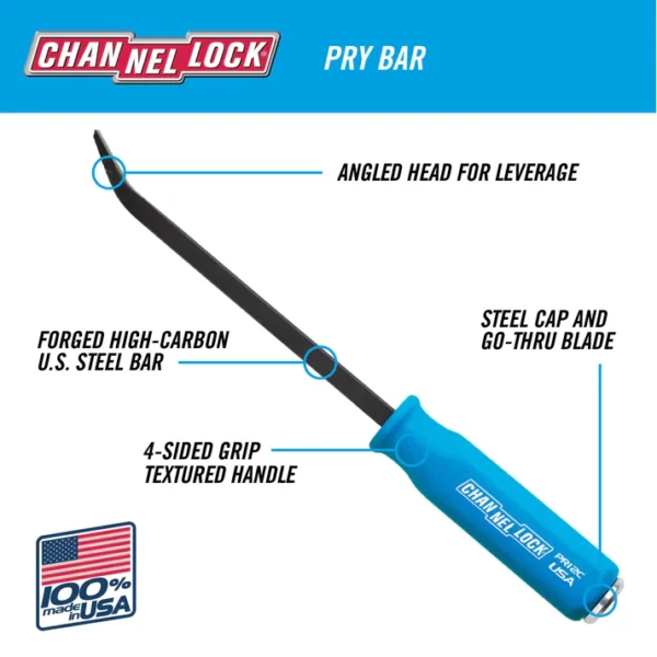 Channellock PR12C 5/8 x 7-Inch Pry Bar - Image 5