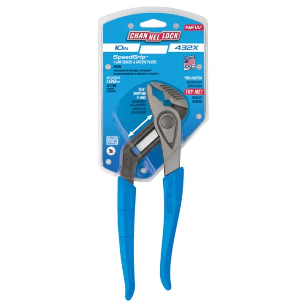 Channellock 432X SPEEDGRIP V-JAW Tongue & Groove Pliers - Image 5