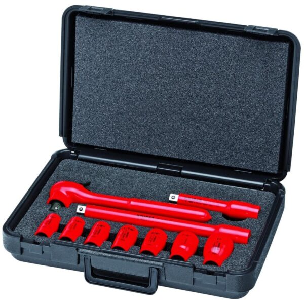 Photo of: 10 Pc Socket Set, 1/2" Drive, SAE-1000V Insulated