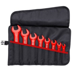 Photo of: KNIPEX 98 99 13 S5 8-Piece Open End Wrench Set Metric - 1000V Insulated