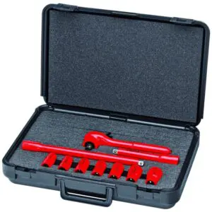 Photo of: KNIPEX 10-Piece Socket Set 3/8" Drive Metric 1000V-Insulated 98 99 11 S4