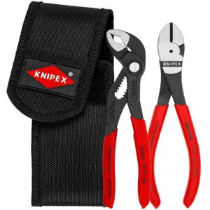 Photo of: KNIPEX 1/7 2 Pc Mini Pliers in Belt Pouch - Cobra® and High Leverage Diagonal Cutters 00 20 72 V02