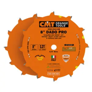 Photo of: CMT 230.012.08 Dado Pro Set 8-Inch x 12 Teeth FTG+ATB Grind with 5/8-Inch Bore