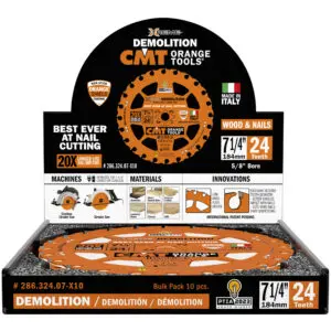 Photo of: CMT 286.324.06-X10 6-1/2in. 24T Carbide Tipped Xtreme Demolition Blade 10 Pack