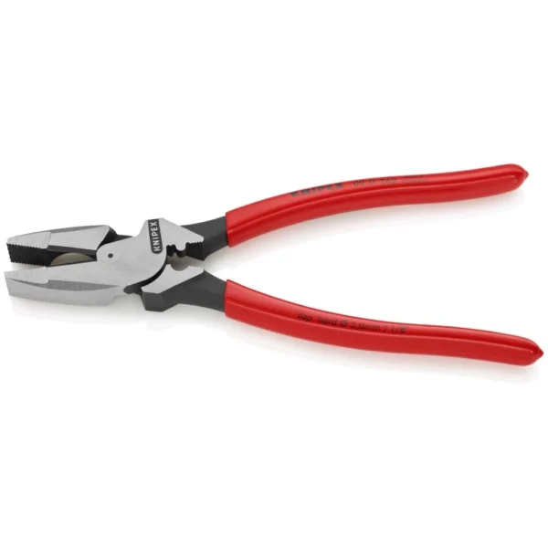 Photo of: KNIPEX 09 11 240 9 1/2" High Leverage Lineman's Pliers New England with Fish Tape Puller & Crimper