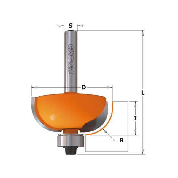 Photo of: CMT 837.850.11 Cove Bit 1/2-Inch Shank 1/2-Inch Radius