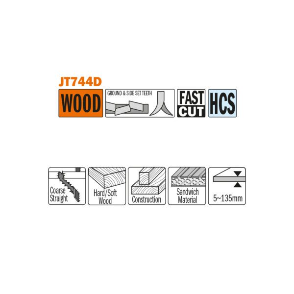 Photo of: CMT JT744D-3 Jig Saw Blades Wood/Coarse Straight