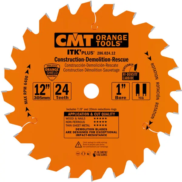 Photo of: CMT 286.024.12 12" Demolition & Rescue Saw Blade