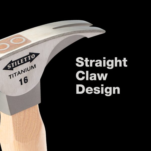 Stiletto TI16MC 16oz Titanium Hickory Hammer Milled Face Curved Handle