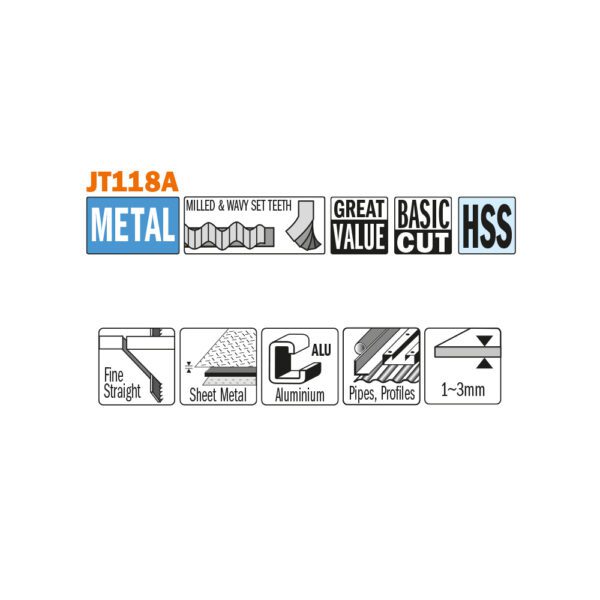 Photo of: CMT JT118A-5 Jig Saw Blades 3"x12TPI 5 Pack