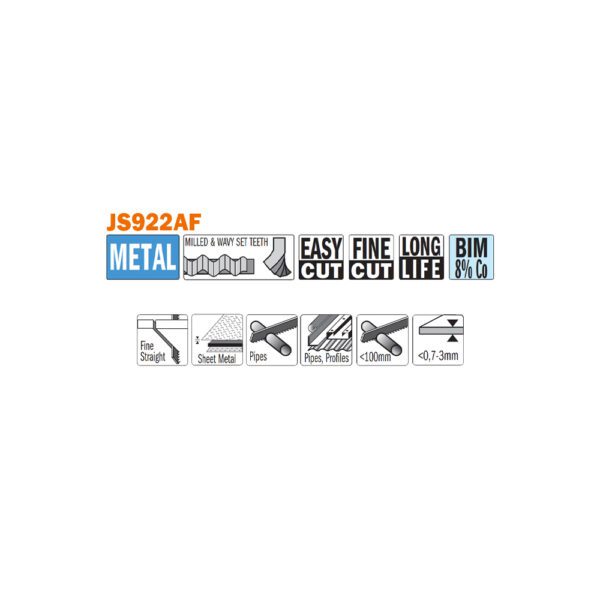 Photo of: CMT JS922AF-5 Recip Saw Blades For Metals 6"x14TPI 5 Pack