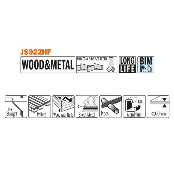 Photo of: CMT JS922HF-5 Recip Saw Blades For Wood Metals 6"x10TPI 5 Pack