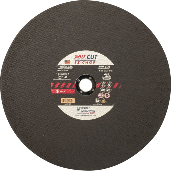 Photo of: United Abrasives 24039 14" x 3/32" 1" Metal Cut-Off Wheel