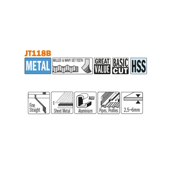 Photo of: CMT JT118B Jig Saw Blades HSS 3"x12TPI 5 Pack