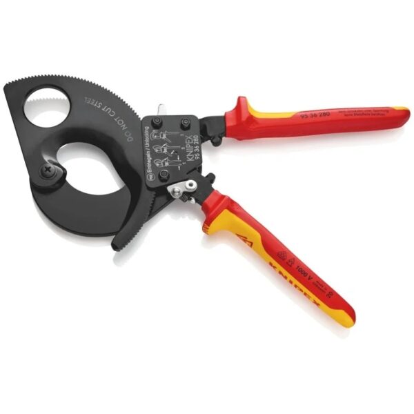 Photo of: KNIPEX 95 36 280 11" Ratcheting Cable Cutters-1000V Insulated