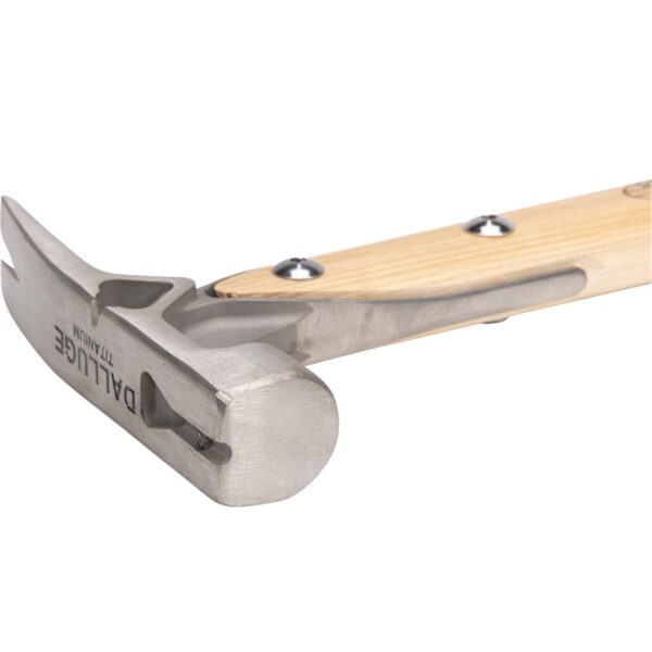 Dalluge 07182 DDT16 16 Ounce Titanium Hammer Wood Handle Smooth Face