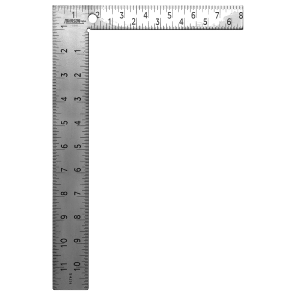 Johnson CS-10 8" x 12" Professional Easy-Read™ Steel Carpenter Square